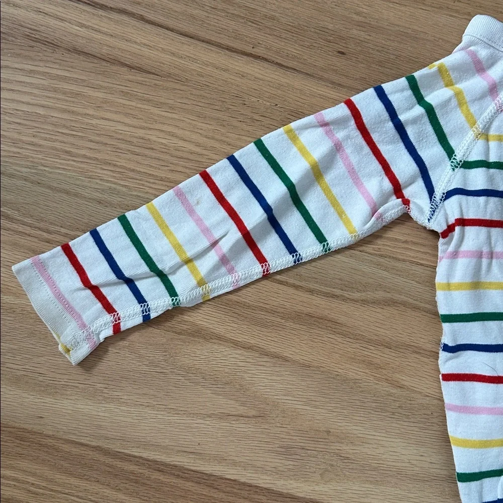Hanna Andersson striped onesie and blue shorts set size 85cm/ 2T